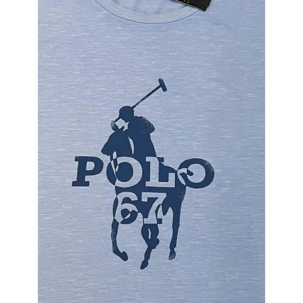 Polo Ralph Lauren Big&Tall Men's Blue Pony Player Logo Short Sleeve T-Shirt 4XB - Picture 1 of 3